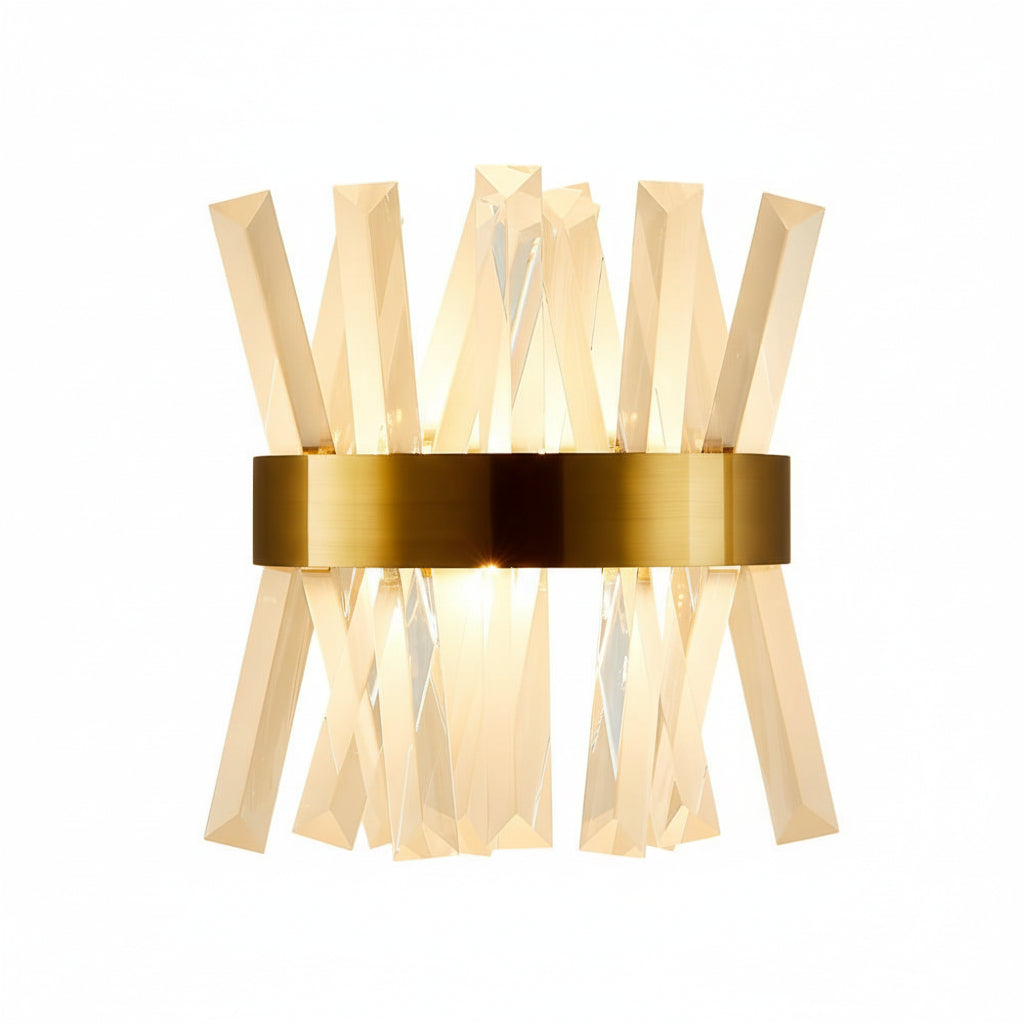 Freyza - Crystal Wall Sconce Up Down Stainless Steel E14 30cm / 12in Modern Art Decor Light