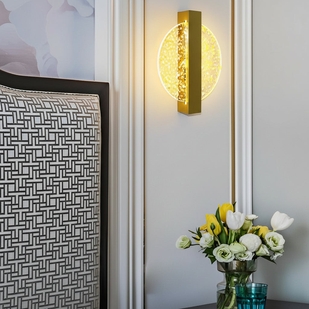 Freyza - LED Wall Sconce Light – Modern Nordic Geometric Acrylic Bedside (25x20cm / 9.8x7.9in)