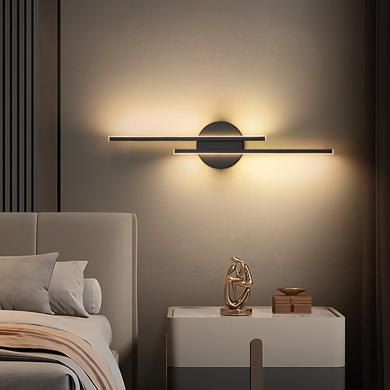 Freyza | Applique murale d’intérieur nordique moderne noire et blanche Elgo – Chambre et salon modernes