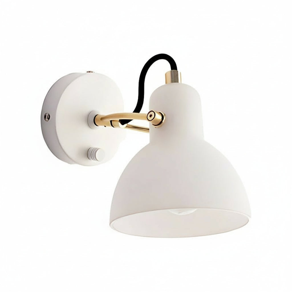 Freyza - LED Wall Sconce Light – Modern Nordic Rotatable White Glass (18x12cm / 7.1x4.6in)