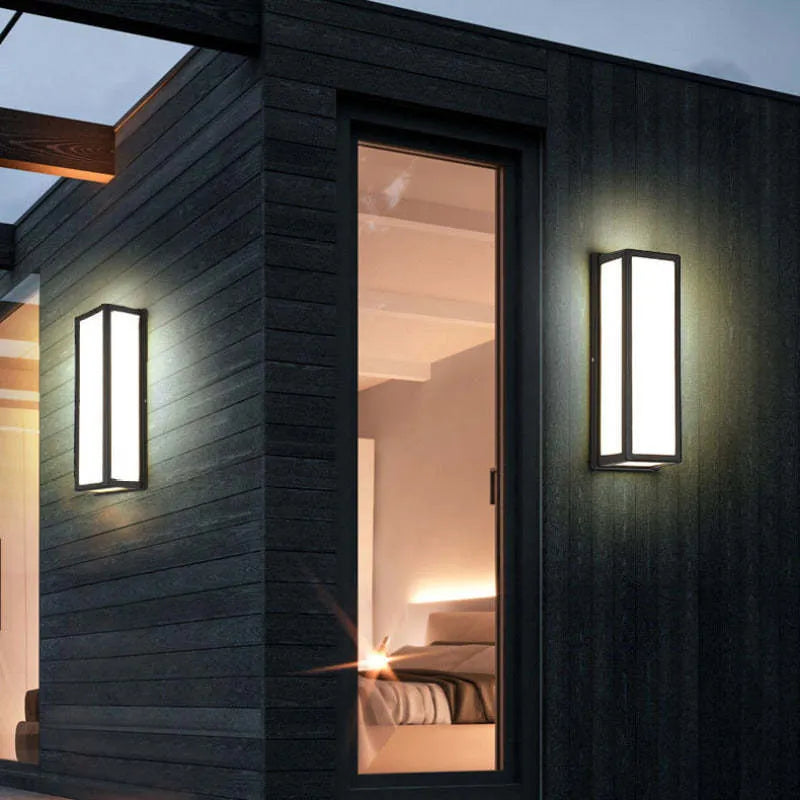 Freyza | Linae Modern Waterproof Black Outdoor Wall Light – Modern Garden Porch Exterior