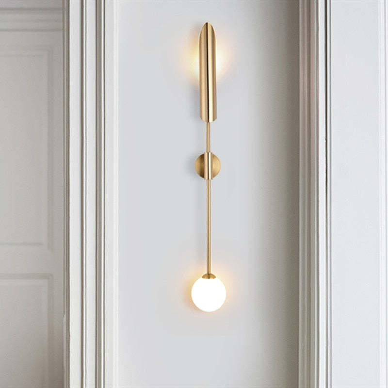 Freyza | Phira luxuriöse goldene Doppelkopf-Wandleuchte für den Innenbereich – Schlafzimmer, Wohnzimmer