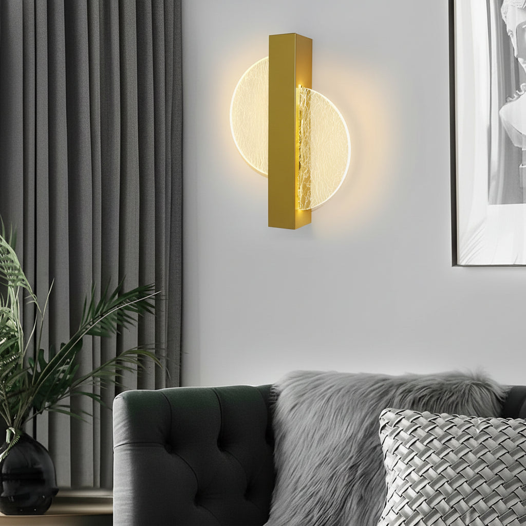 Freyza - LED Wall Sconce Light – Modern Nordic Geometric Acrylic Bedside (25x20cm / 9.8x7.9in)
