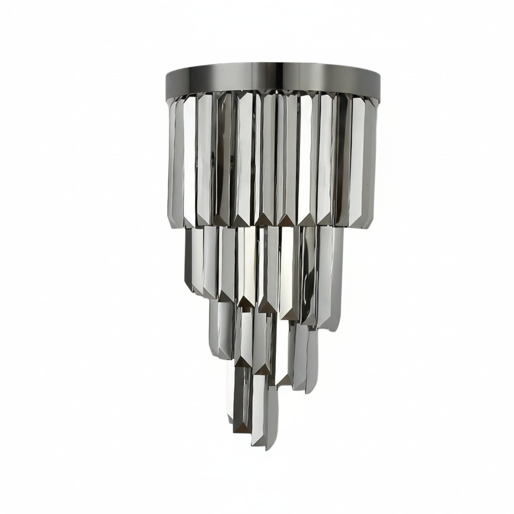 Freyza - LED-Wandleuchte – Moderner Kristall Edelstahl Rauchgrau (45x25cm / 18x10in)
