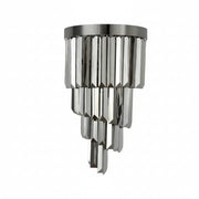 Freyza - LED-Wandleuchte – Moderner Kristall Edelstahl Rauchgrau (45x25cm / 18x10in)