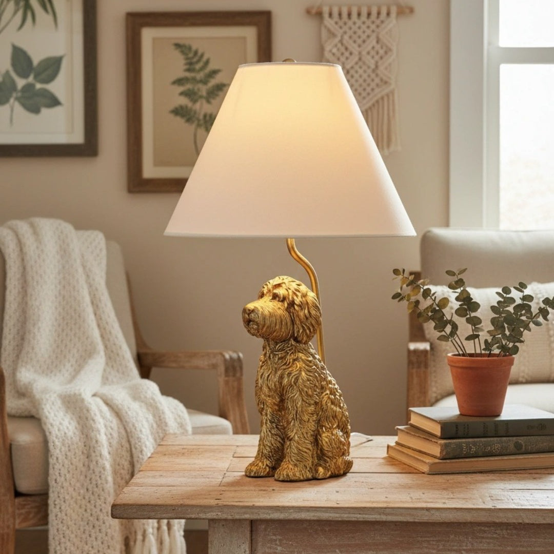 Freyza | Tischlampe aus Stoff – Nachttischlampe fürs Schlafzimmer