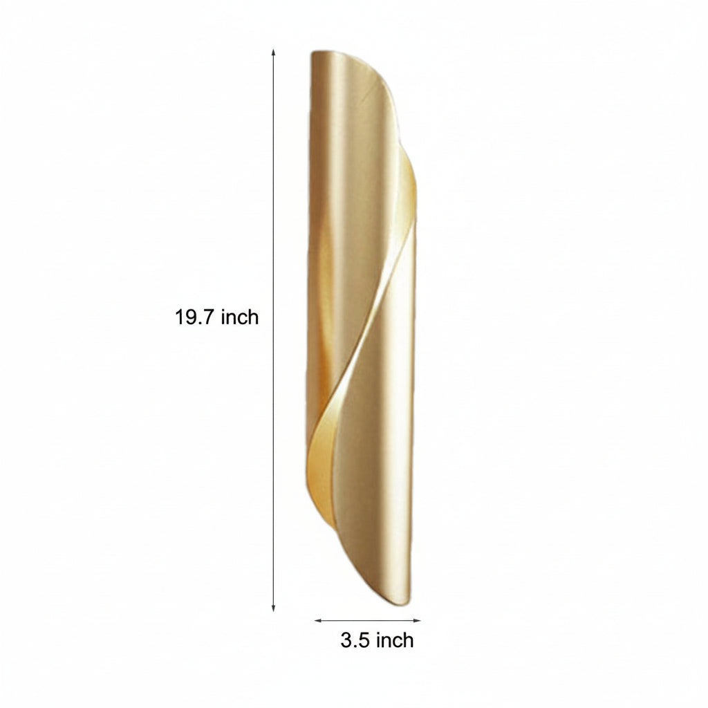 Freyza - Nordische Wandleuchte lineare Bogenform Eisen Schwarz Gold G9 50cm / 20in Industrieller Flur- und Nachttischlicht