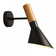 Freyza - LED Wall Sconce Light – Modern Adjustable Retro Iron Glass Black (56x25cm / 22x10in)