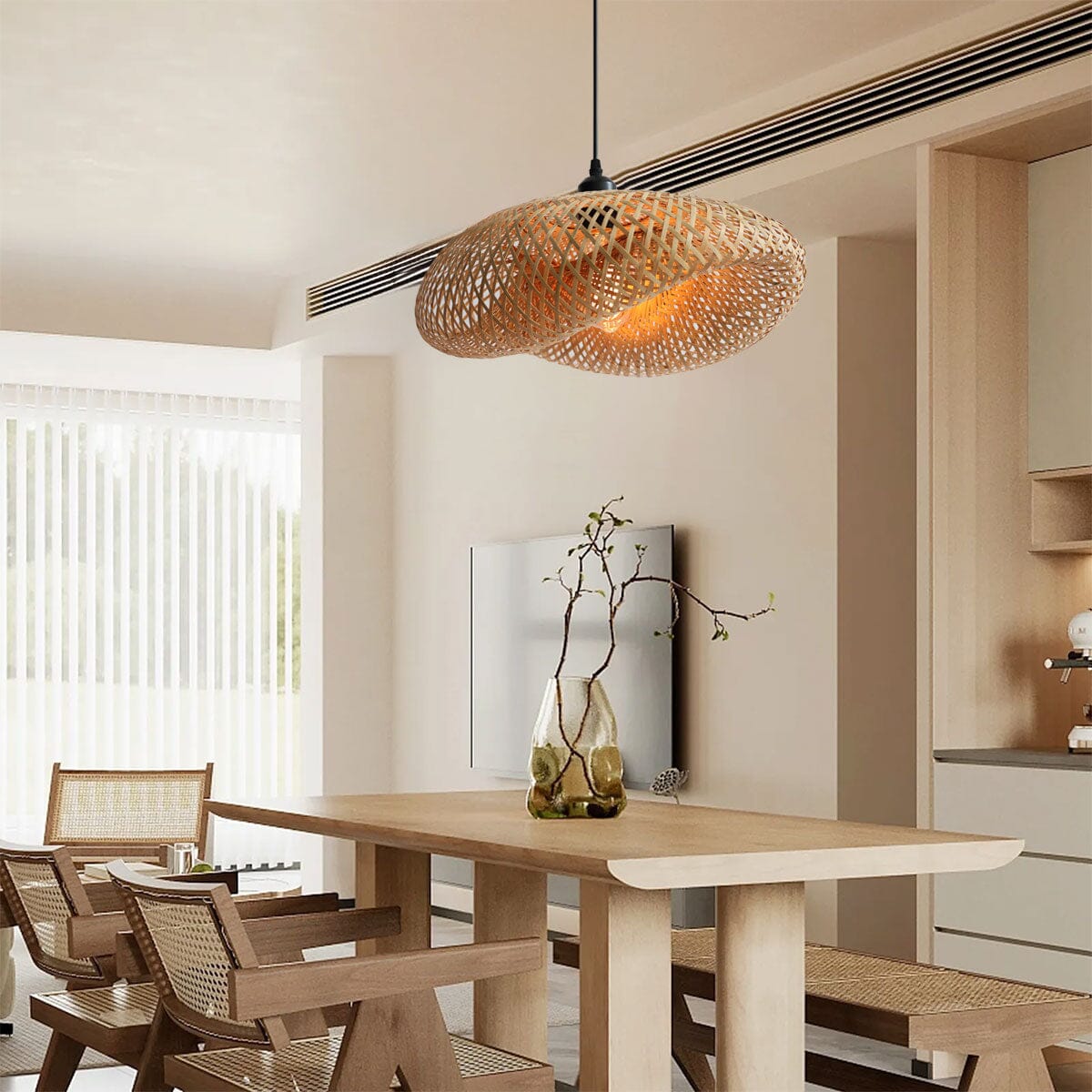 BambooGlow | Elegant Eco-Friendly Handmade Pendant Light Fixture 3