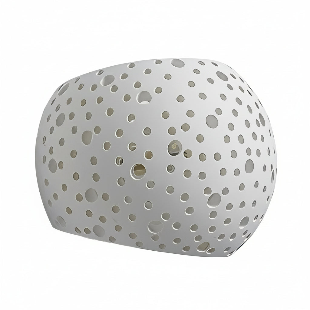 Freyza - Nordic Wall Sconce Round Hollow Gypsum White LED 15cm / 6in Paintable Up Down Light