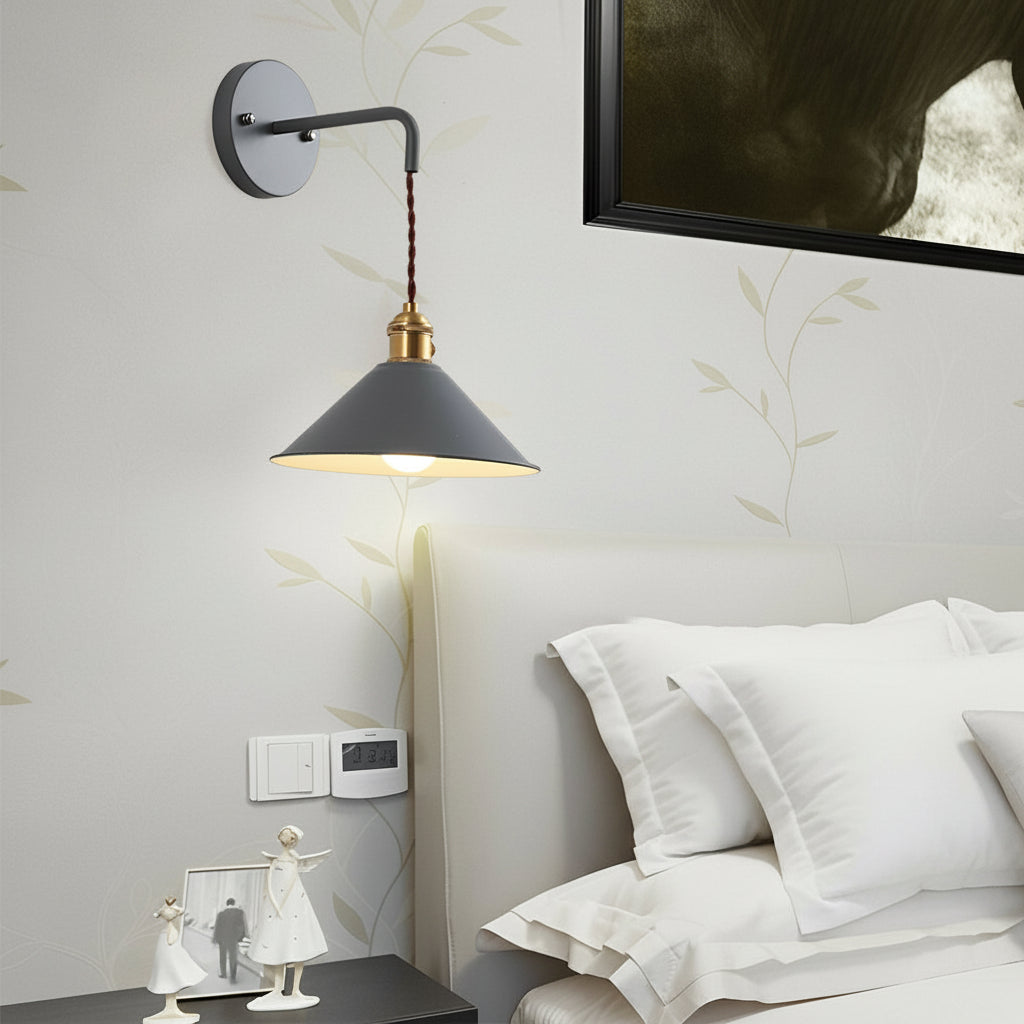 Freyza - LED Wall Sconce – Nordic Funnel Aluminum Black White Gold (Integrated LED & 10-25cm)