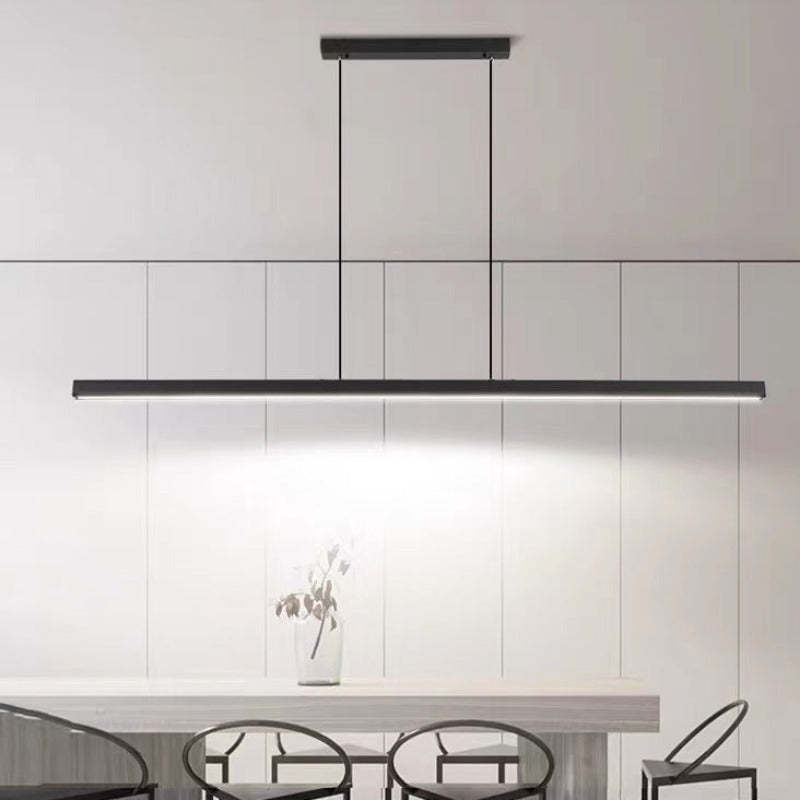 Freyza | Suspension linéaire noire moderne Thala – Cuisine moderne, salle à manger