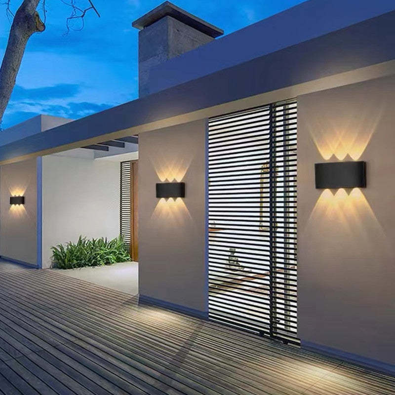 Freyza | Tronix Modern Rectangular Black White Outdoor Wall Light – Modern Garden Porch Exterior