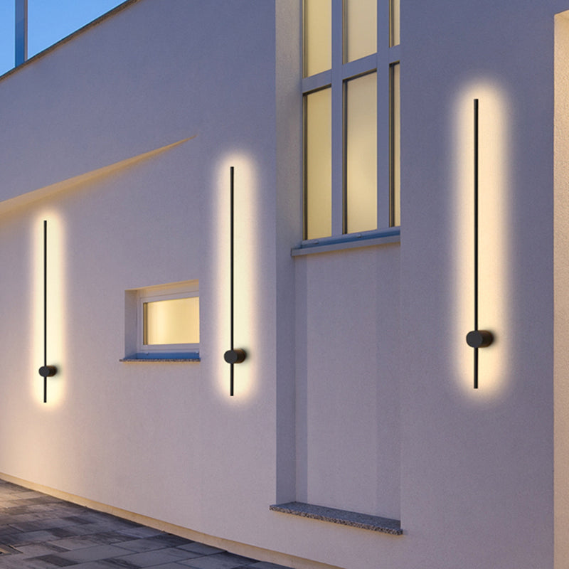 Freyza | Eonix Applique murale extérieure noire minimaliste et orientable – Porche de jardin extérieur minimaliste