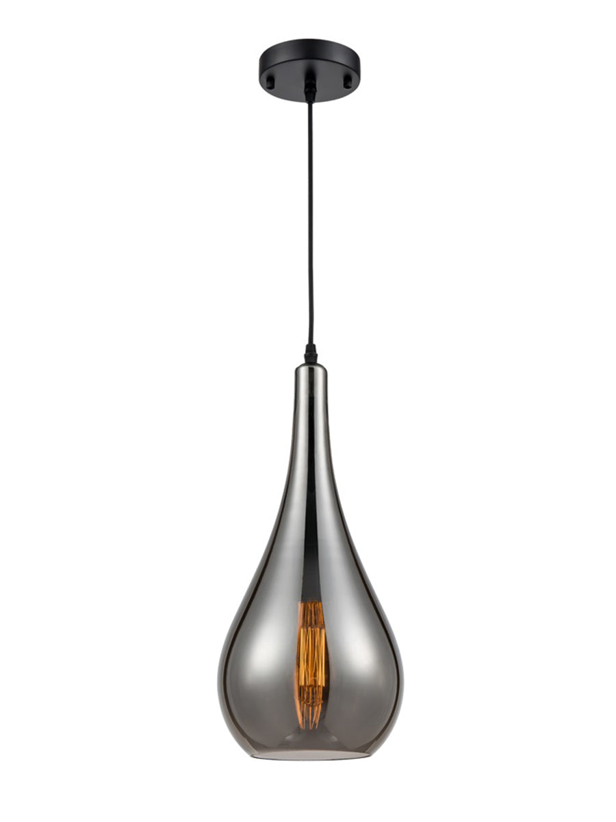 Freyza - Franklite Droplet Glass Pendant - Copper, Smoke or Amber