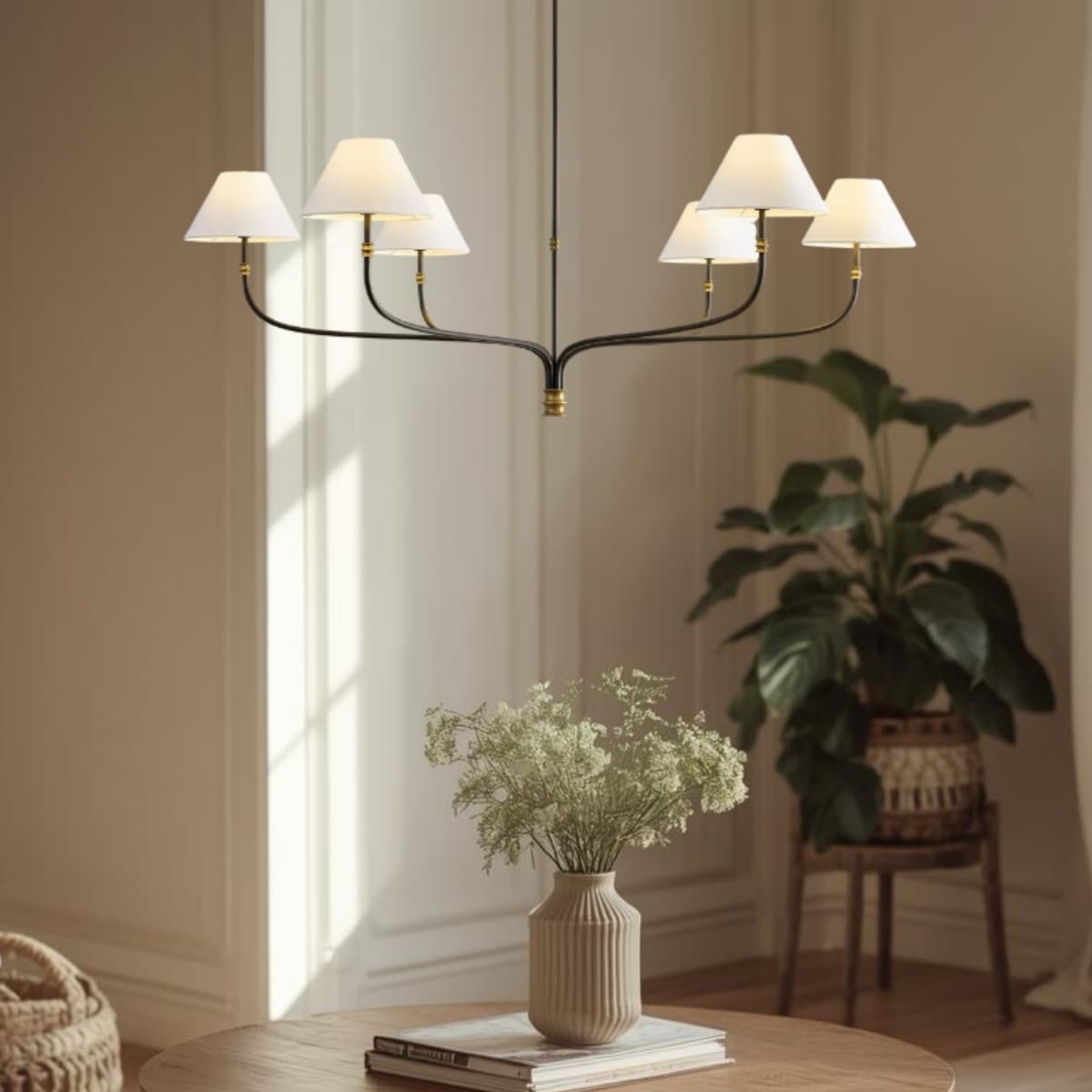 Freyza | Multi-Light Fabric Chandelier – Dining Room Living Room
