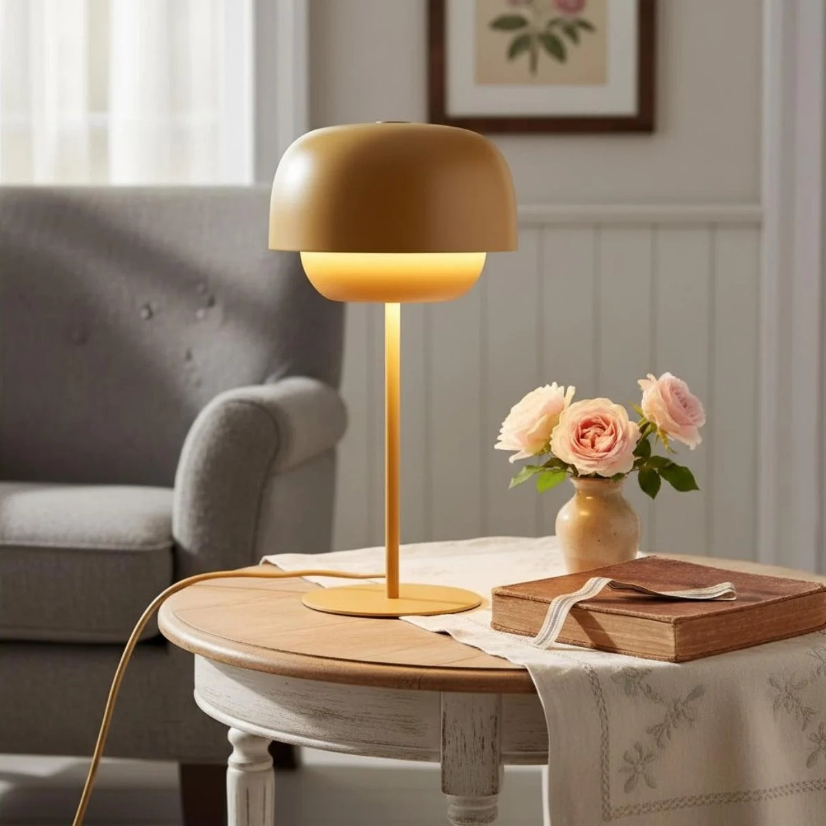 Freyza | Tischlampe – Zeitgemäße Nachttischlampe fürs Schlafzimmer