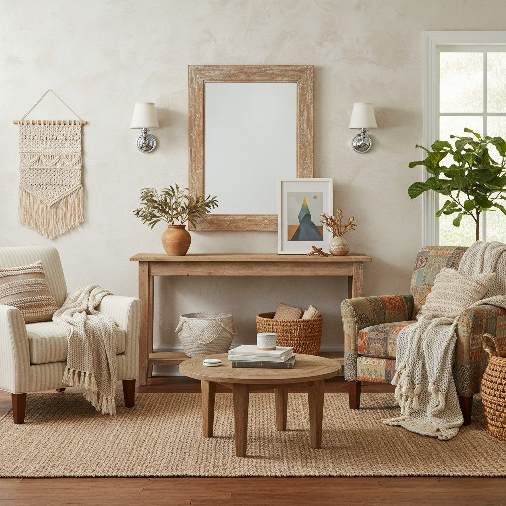 Freyza | Weiße Stoff-Wandleuchte – Zeitgenössisches Wohnzimmer Flur