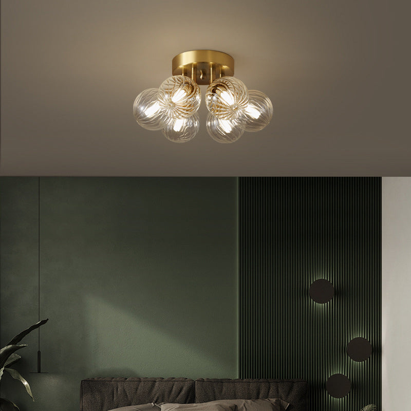Freyza | Plafonnier affleurant en verre – Moderne pour chambre, couloir et cuisine