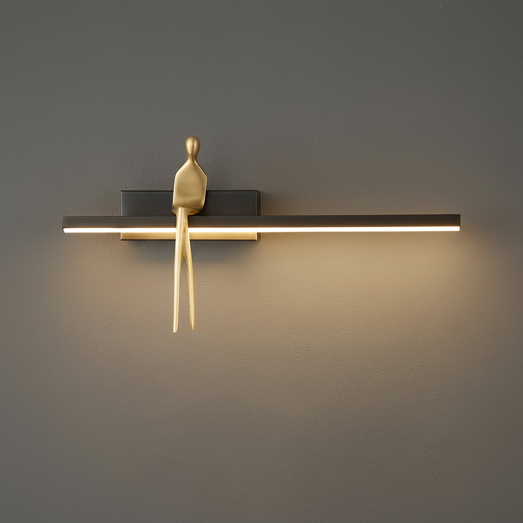 Freyza - LED Wall Sconce Light – Italian Creative Gold Man Copper Art (31x17cm / 12.2x6.7in)