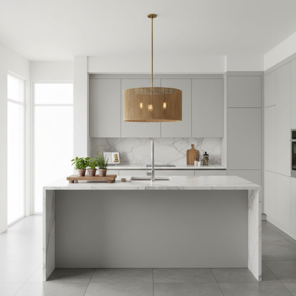 Freyza | Rowan Drum Brass Pendant Light