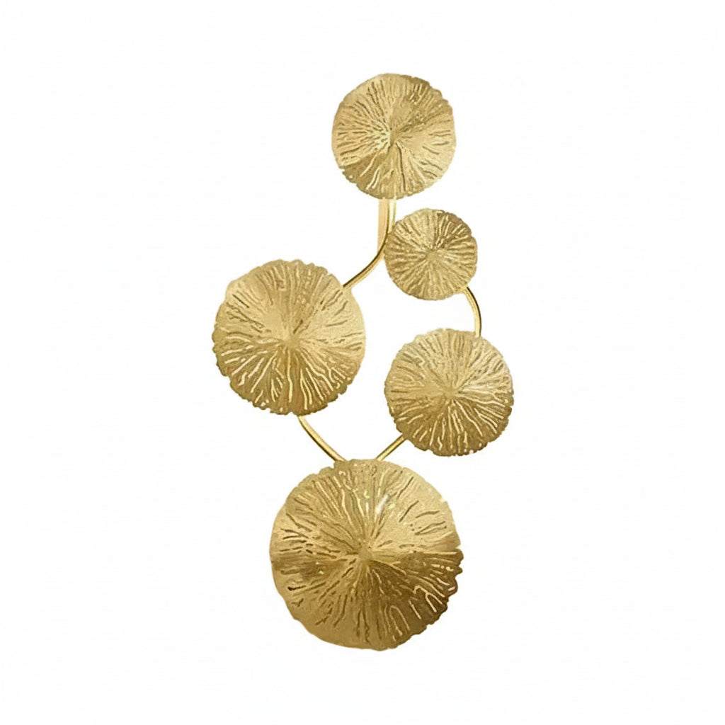 Freyza - LED Wall Sconce Light – Modern Lotus Leaf Stainless Steel Gold (40-80cm H)