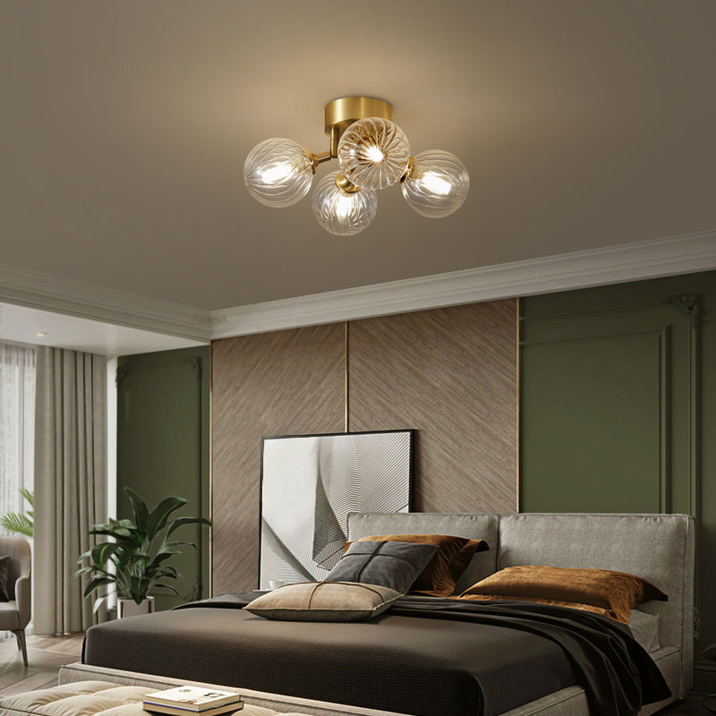 Freyza | Plafonnier affleurant en verre – Moderne pour chambre, couloir et cuisine
