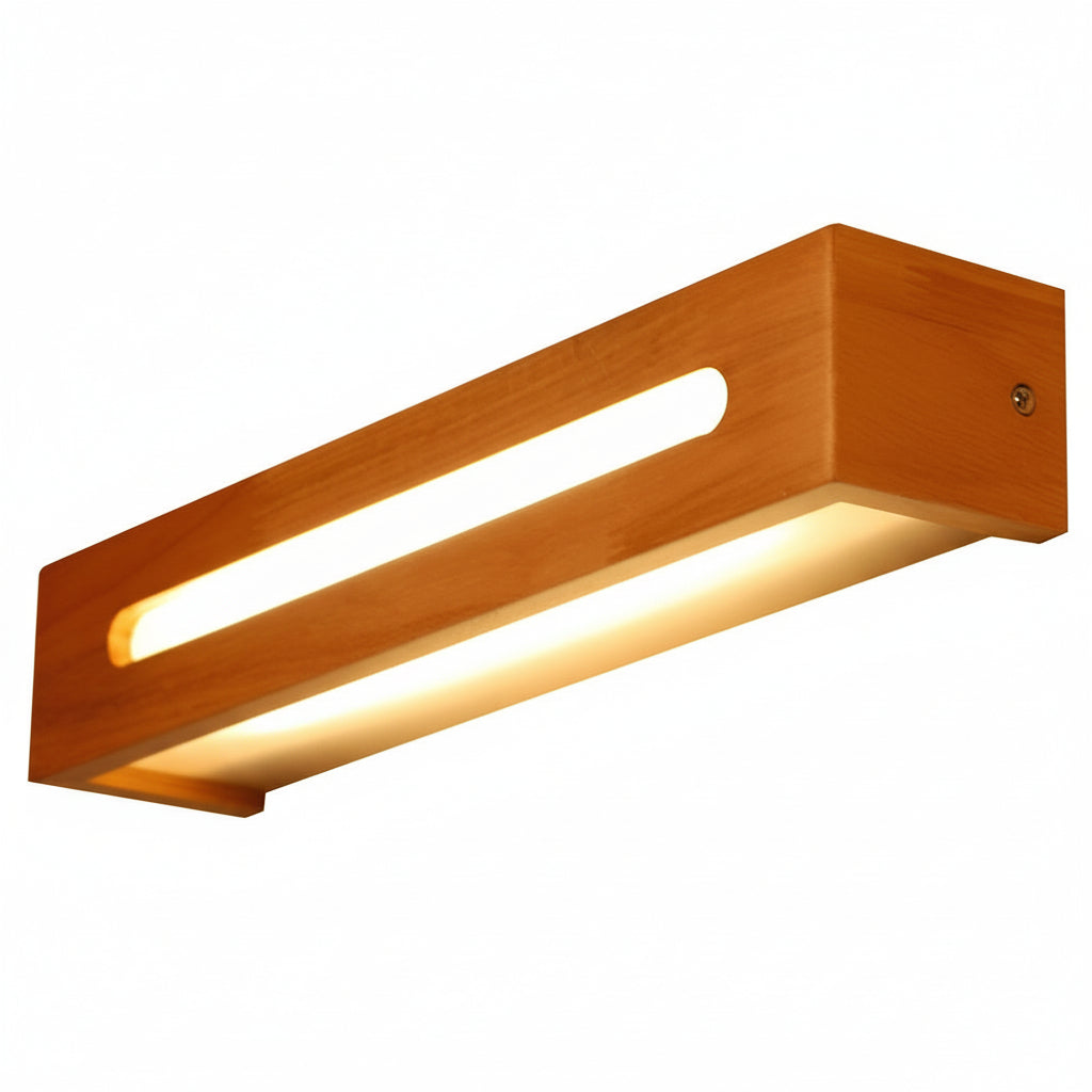 Freyza - Modern Nordic Waterproof Wood LED Wall Sconce – IP65 Outdoor Rectangular Wall Lamp