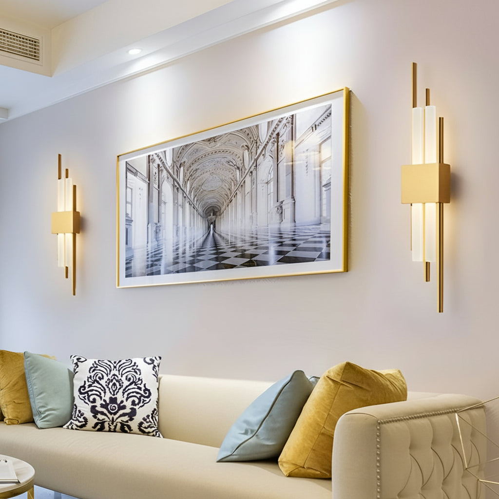 Freyza - Postmoderne Kupfer-Wandleuchte - Auf-/Abwärts LED Kunstdekor-Leuchte - 2-flammig/4-flammig - 3000K
