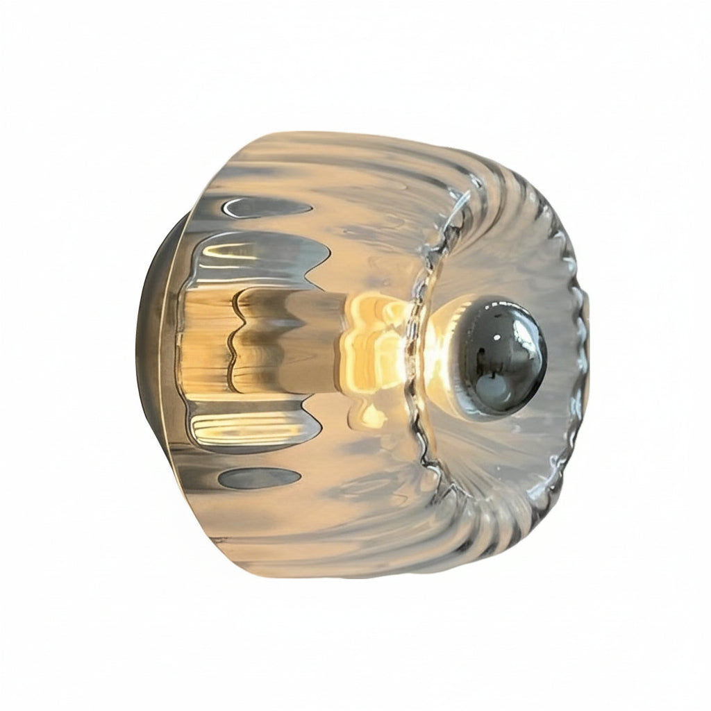 Freyza - LED Wall Sconce Light – Modern Jellyfish Round Glass (16x13cm / 6.3x5.1in)