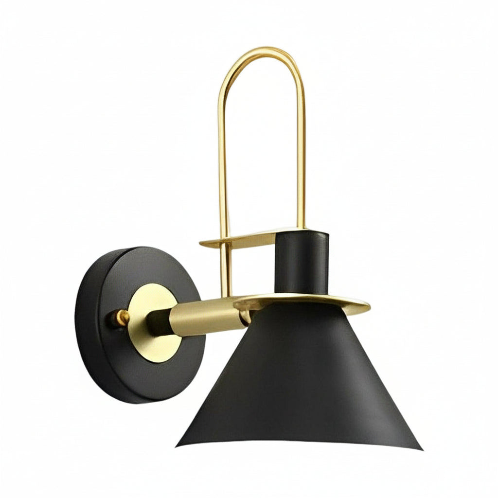 Freyza - LED Wall Sconce Light – Modern Nordic Horn Iron Brass (37x20cm / 14.5x7.8in)