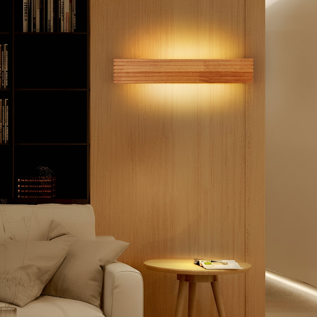 Freyza - Nordic Solid Wood LED Vanity Light – Waterproof Bathroom Mirror Sconce (Linear Design)