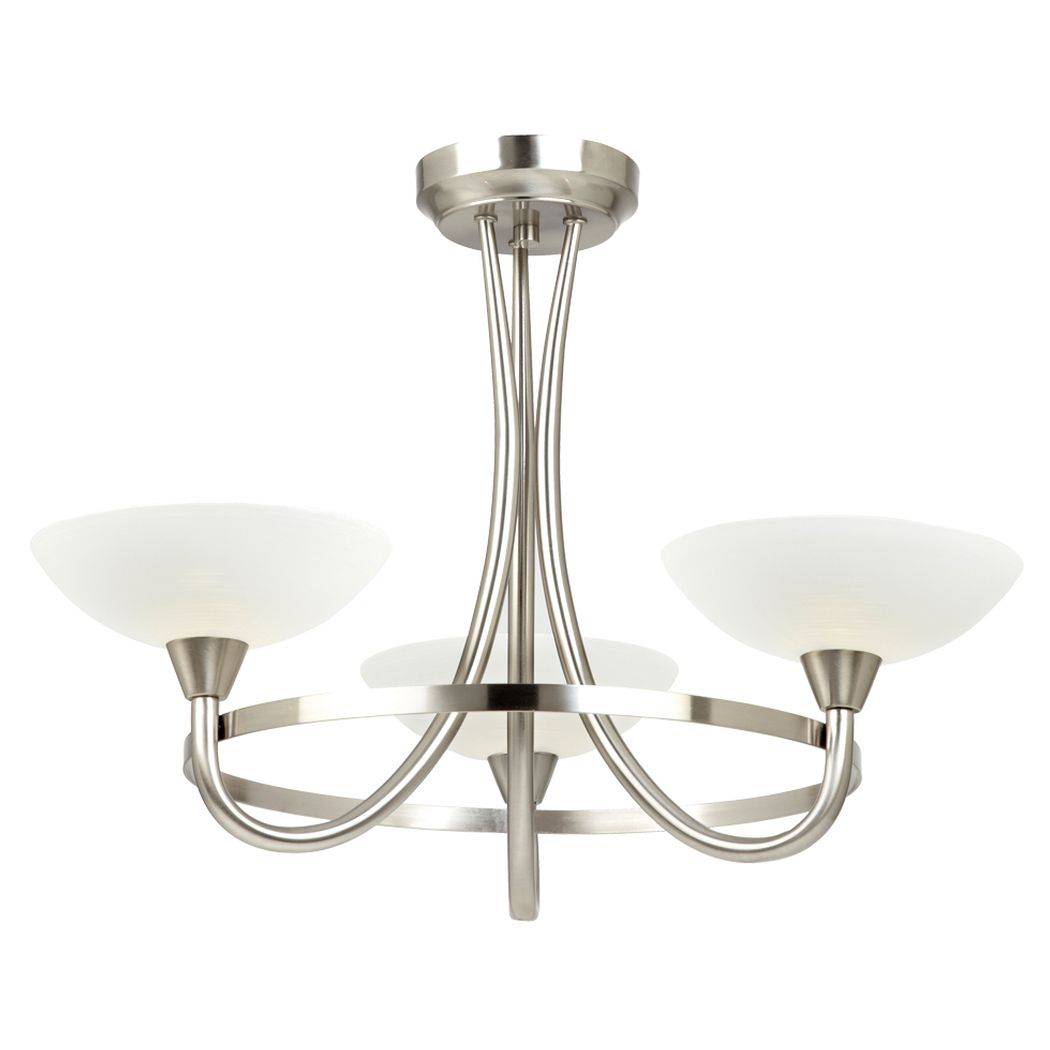Freyza - Cagney 3 Light Ceiling Light Satin Chrome