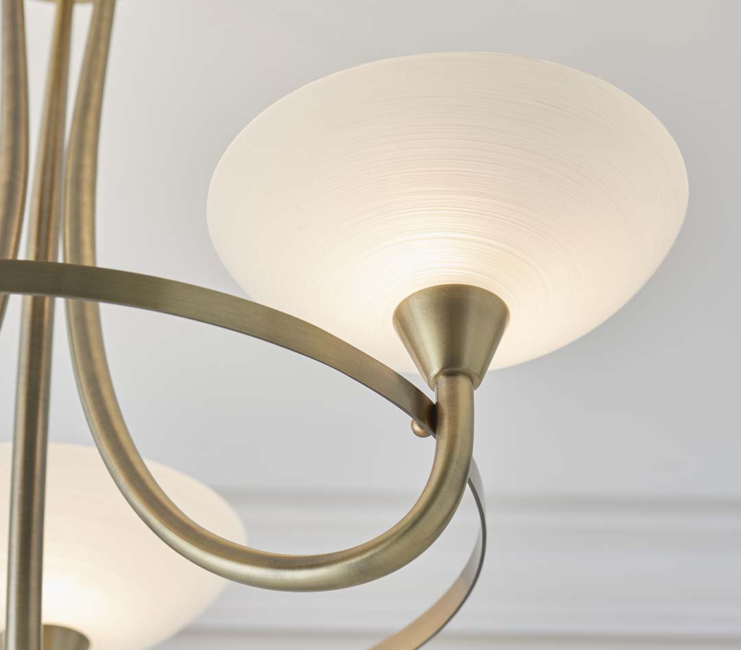 Freyza - Cagney 3 Light Ceiling Light Antique Brass