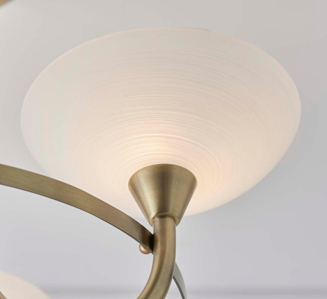 Freyza - Cagney 3 Light Ceiling Light Antique Brass