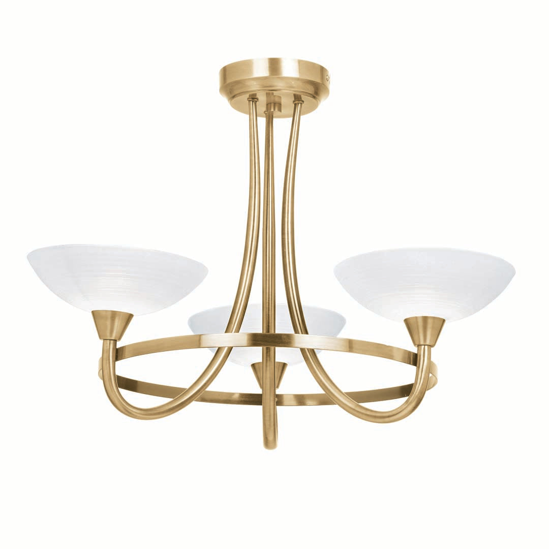 Freyza - Cagney 3 Light Ceiling Light Antique Brass