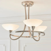 Freyza - Cagney 3 Light Ceiling Light Satin Chrome