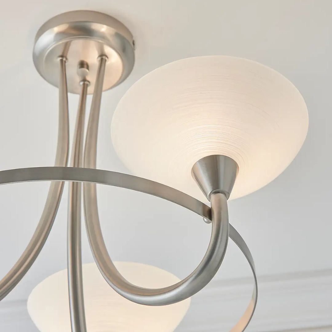 Freyza - Cagney 3 Light Ceiling Light Satin Chrome