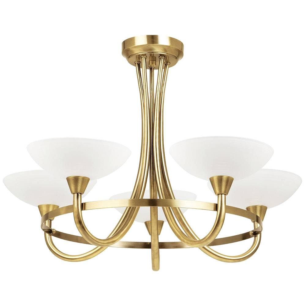 CagneyLight | Elegant Antique Brass Flush Mount Ceiling Light Fixture 6