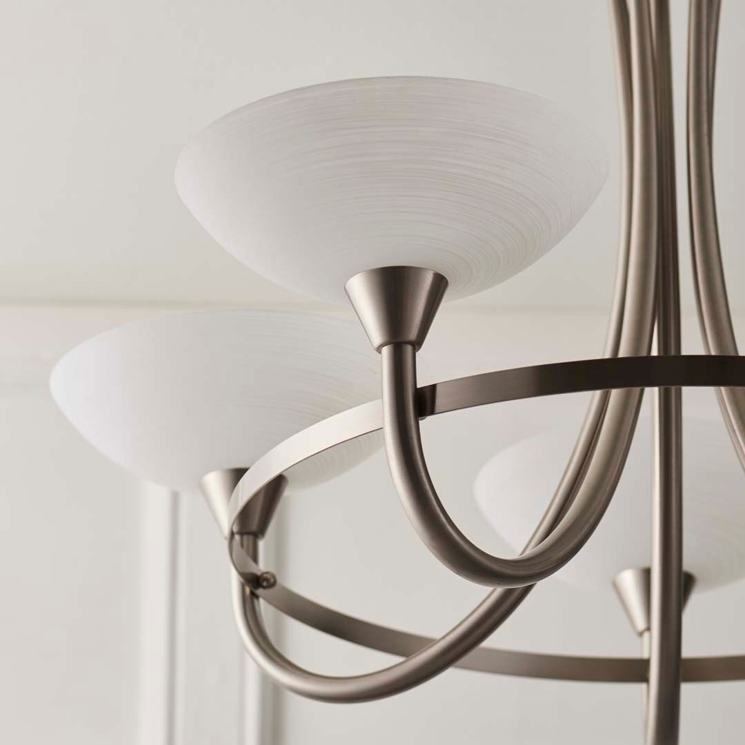 Freyza - Cagney 5 Light Ceiling Light Satin Chrome