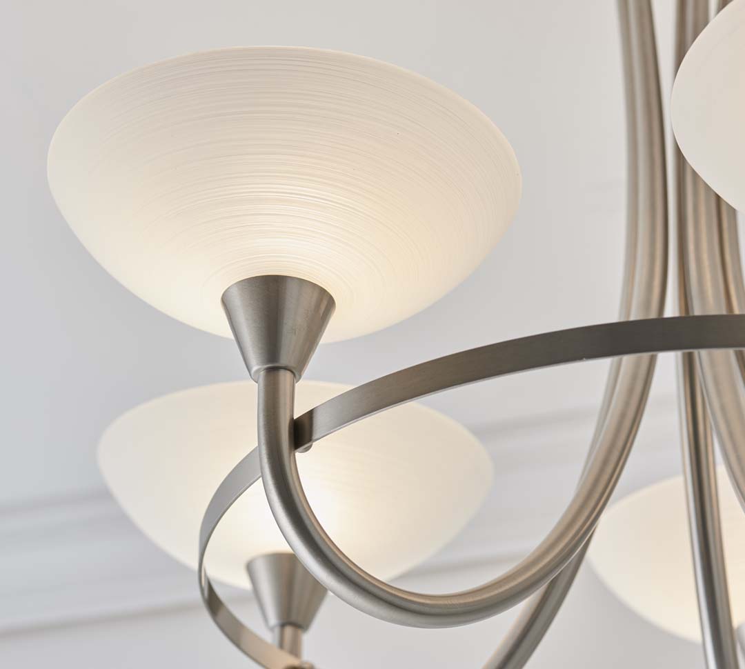 Freyza - Cagney 5 Light Ceiling Light Satin Chrome