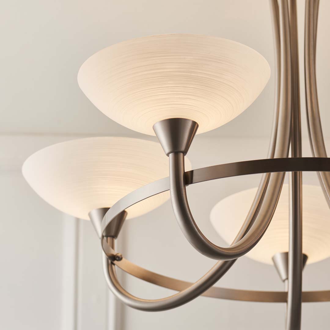 Freyza - Cagney 5 Light Ceiling Light Satin Chrome