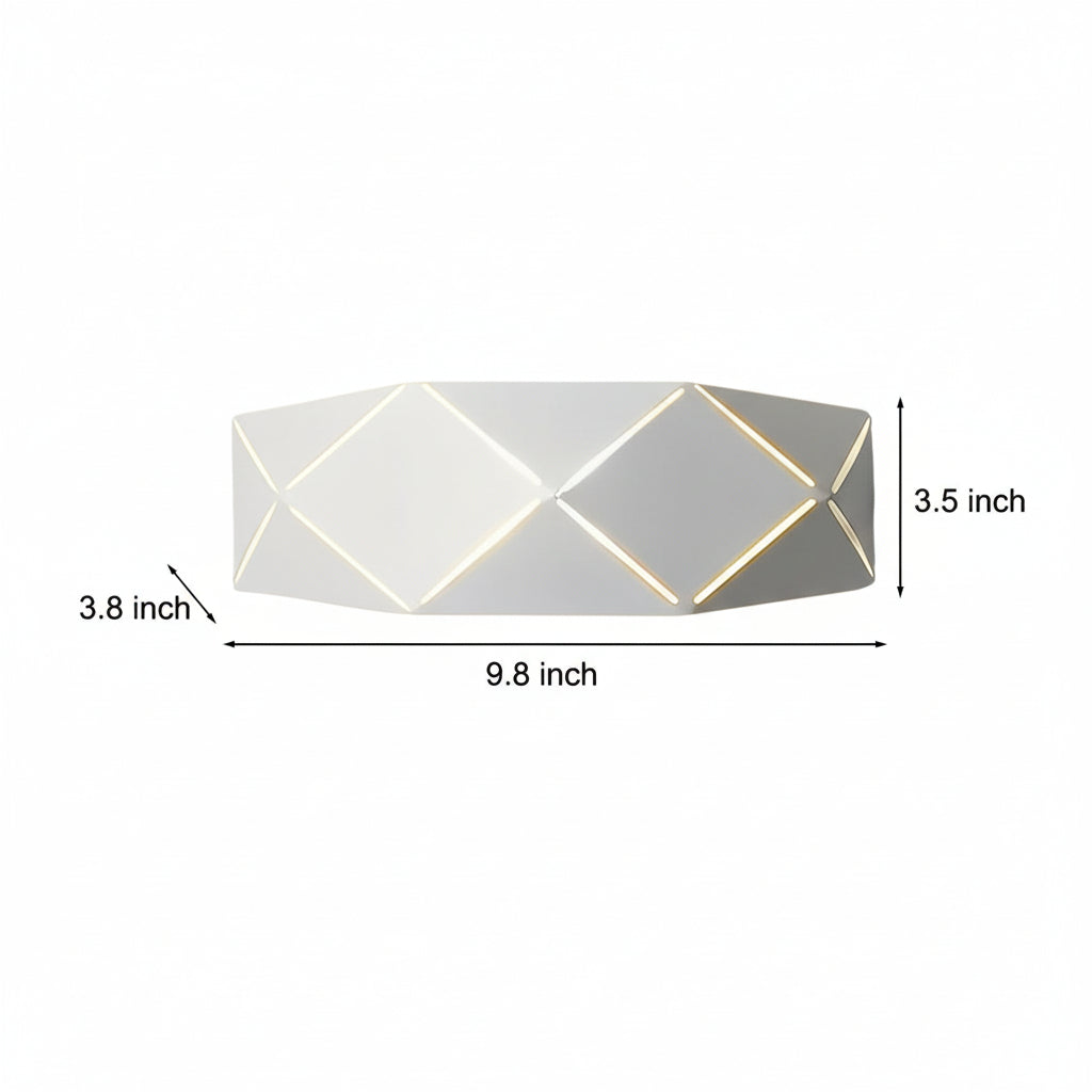 Freyza - LED Wall Sconce Light – Modern Minimalist Geometric Iron Acrylic (25x9cm / 9.8x3.5in)