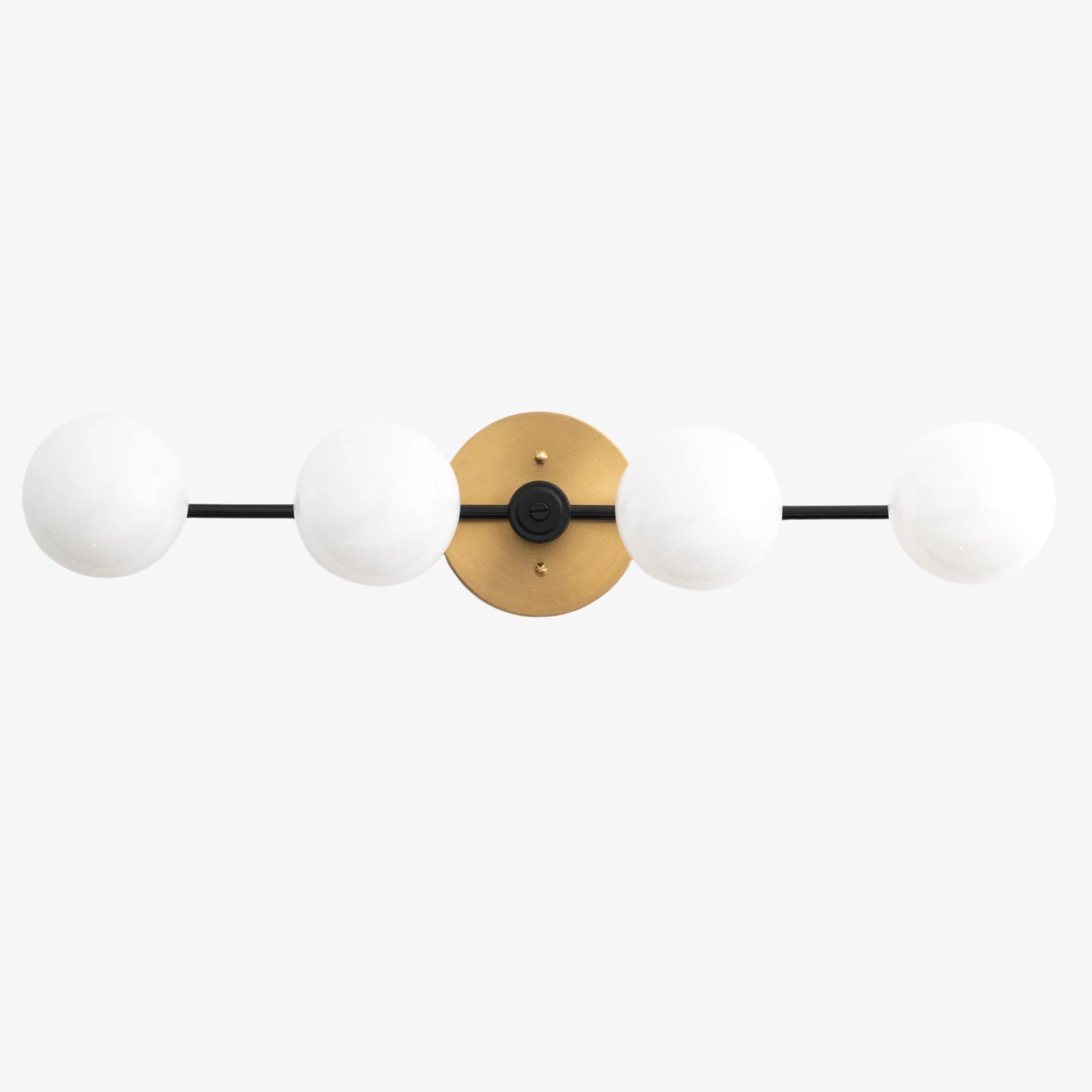 Freyza | 4-Light Brass Glass Wall Sconce – Living Room Hallway