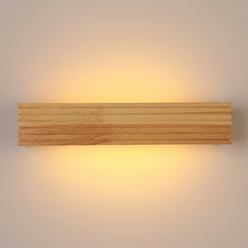 Freyza - Nordic Solid Wood LED Vanity Light – Waterproof Bathroom Mirror Sconce (Linear Design)