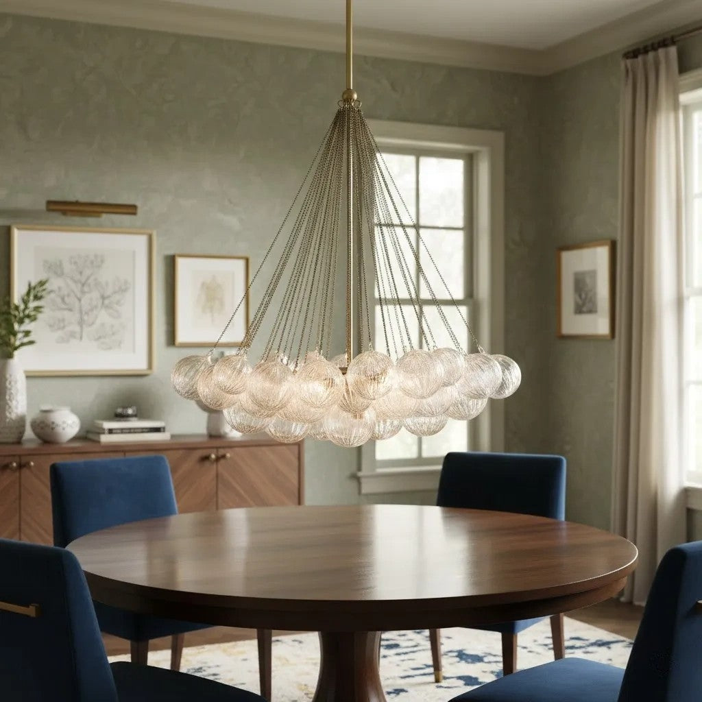 Freyza | Glass Chandelier – Dining Room Living Room
