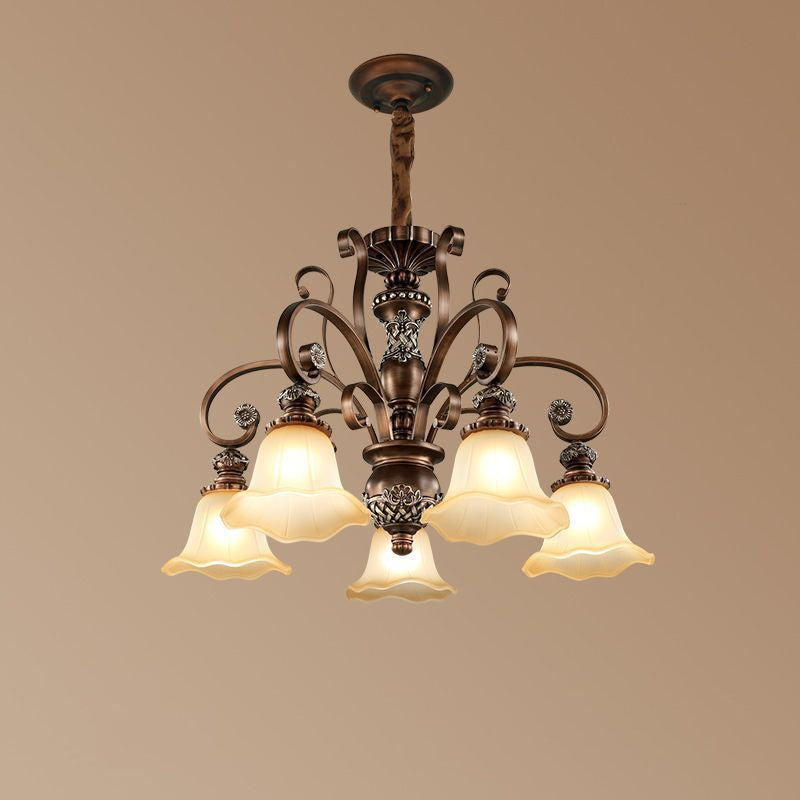 Freyza | Arisha Retro Flower Glass Pendant Light – Retro Kitchen Dining Room