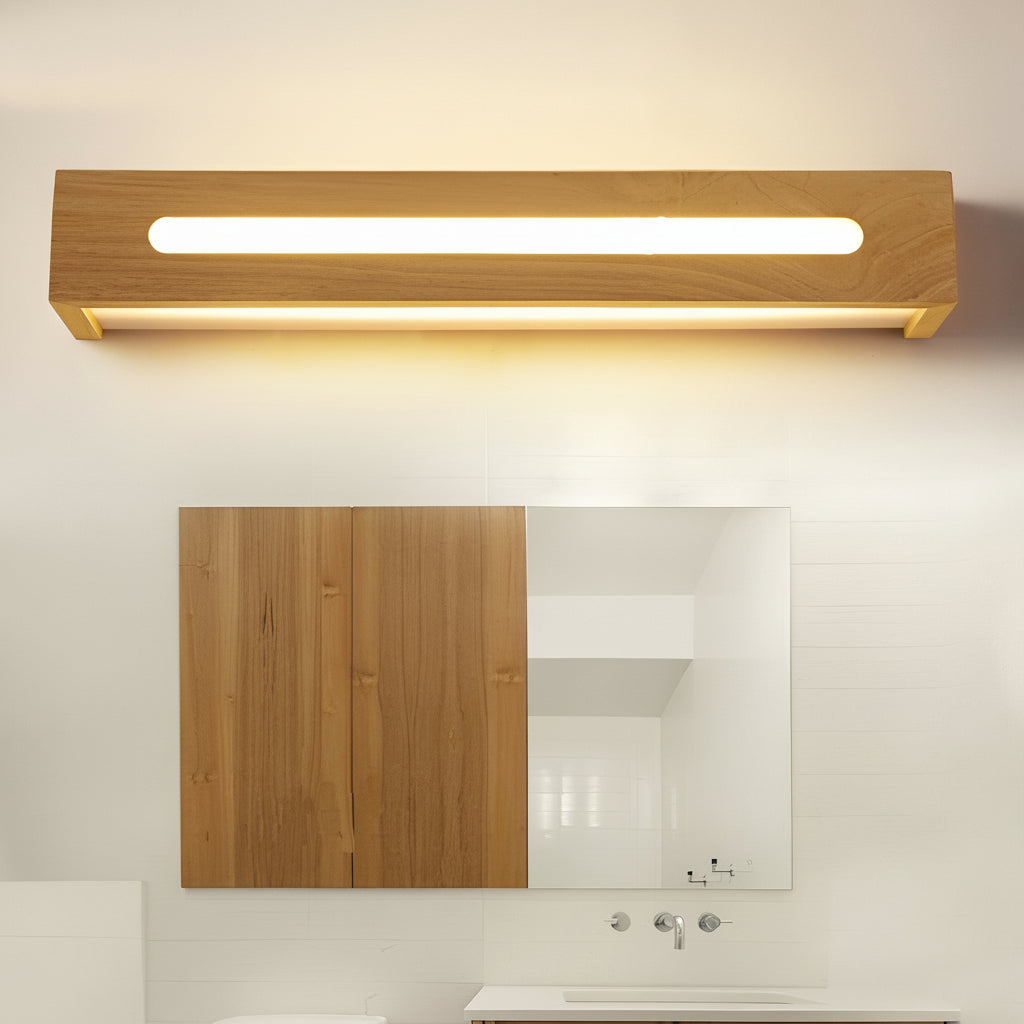 Freyza - Modern Nordic Waterproof Wood LED Wall Sconce – IP65 Outdoor Rectangular Wall Lamp
