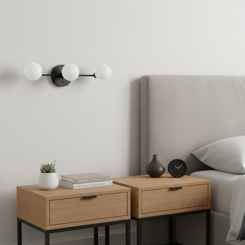 Freyza | 3-Light Glass Wall Sconce – Mid-Century Living Room Hallway