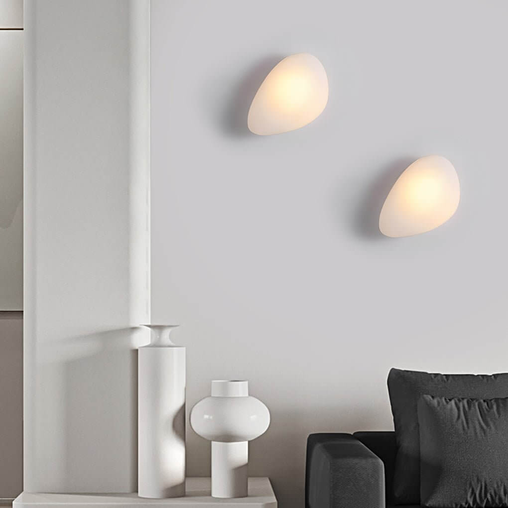 Freyza - Nordic Glass Pebble LED Wall Sconce – Organic Stone Art Decor Light (5W, 3000K)
